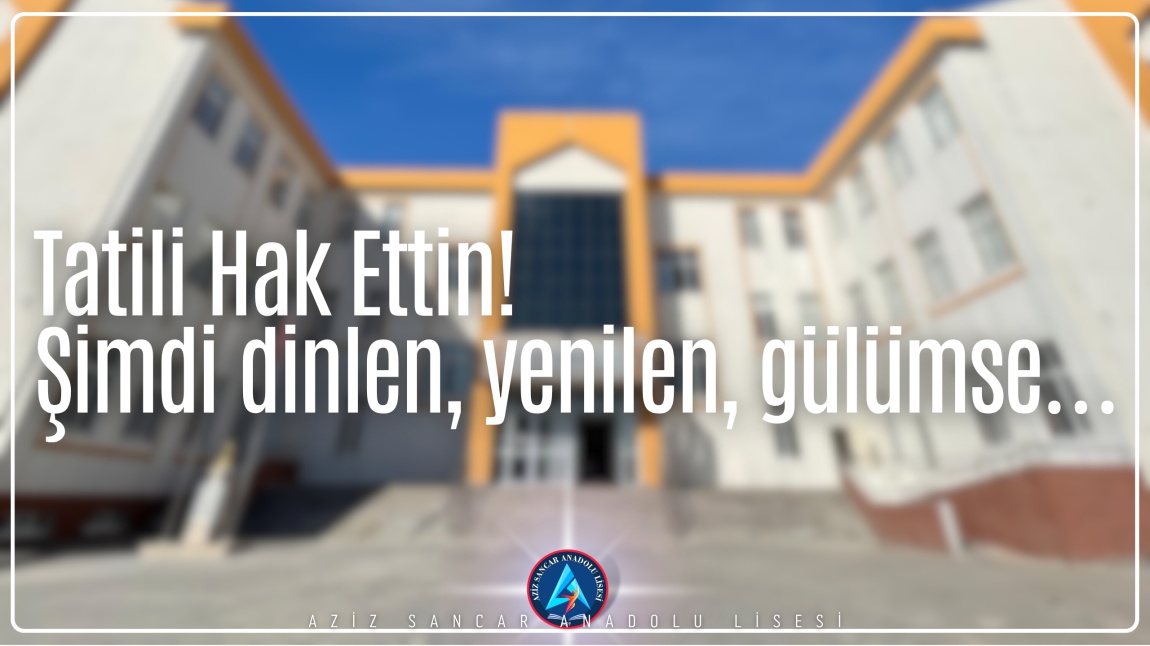 Aziz Sancar Anadolu Lisesi olarak akademik başarıların yanı sıra sosyal, kültürel ve bilimsel alanlarda da dolu dolu bir yıl geçirdik.